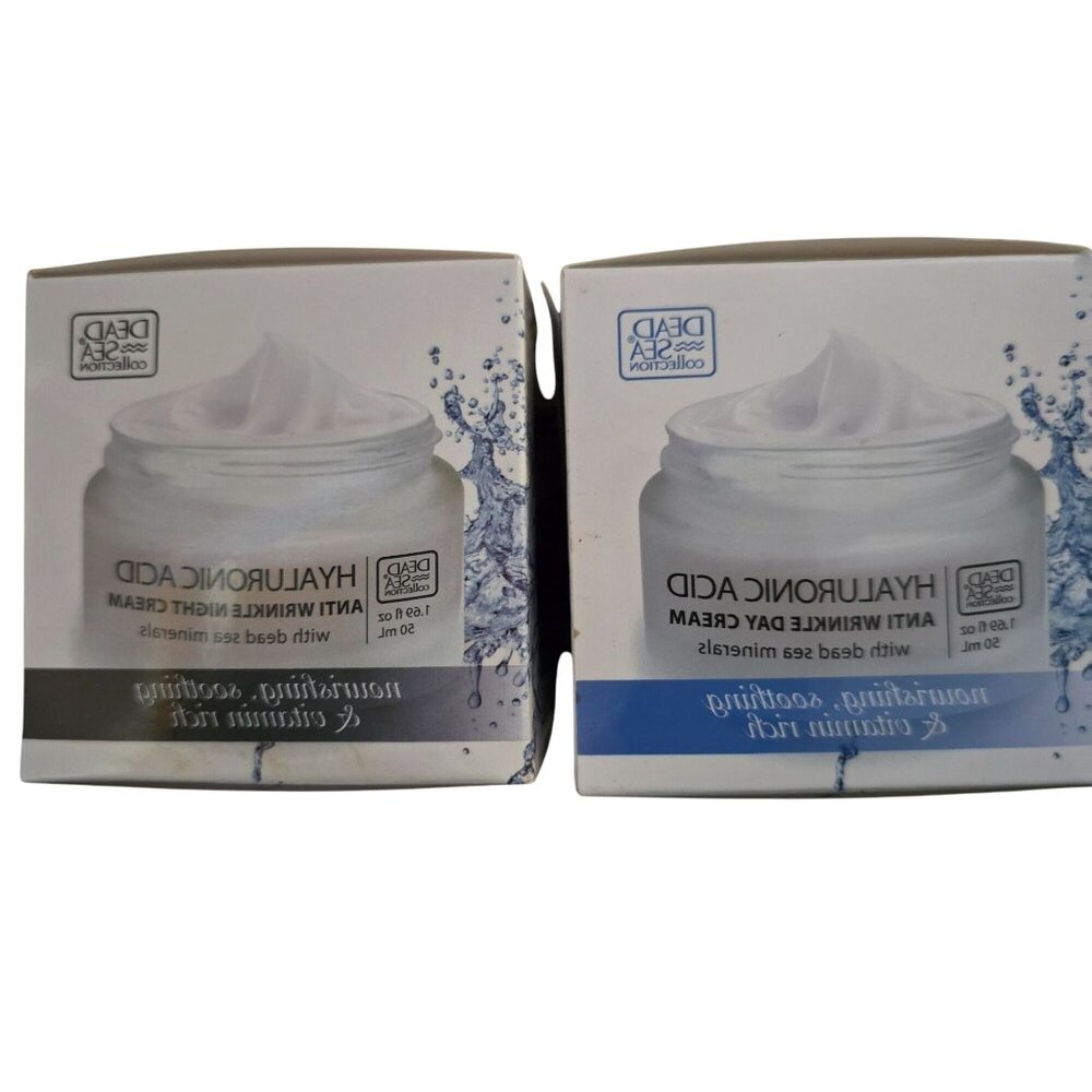 Dead Sea Collection Anti-Wrinkle Day & Night Cream Set With Hyaluronic Acid & De